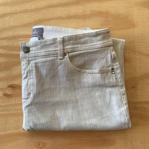 Chico's Cream Flare Wide Leg Jeans